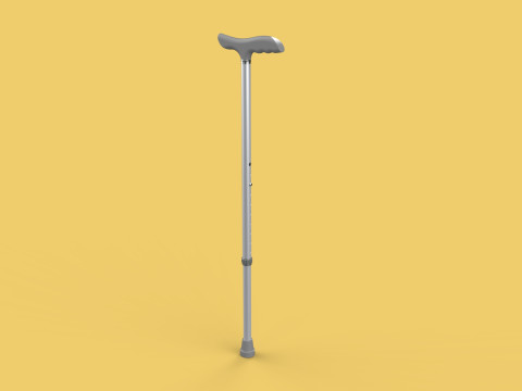 RETRACTABLE WALKING AID ELDERLY ADULT STICK CANE POLE GAIT STAND 3D Model