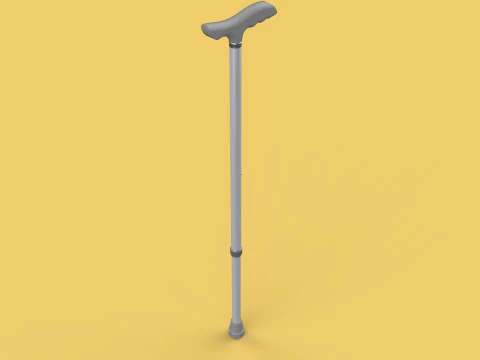 AUX&Iacute;LIO DE CAMINHADA RETR&Aacute;TIL IDOSOS ADULTOS VARA CANA POLE GAIT STAND Modelo 3D