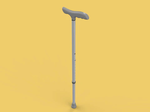 AUX&Iacute;LIO DE CAMINHADA RETR&Aacute;TIL IDOSOS ADULTOS VARA CANA POLE GAIT STAND Modelo 3D