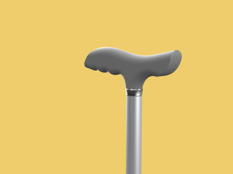 RETRACTABLE WALKING AID ELDERLY ADULT STICK CANE POLE GAIT STAND Model 3D