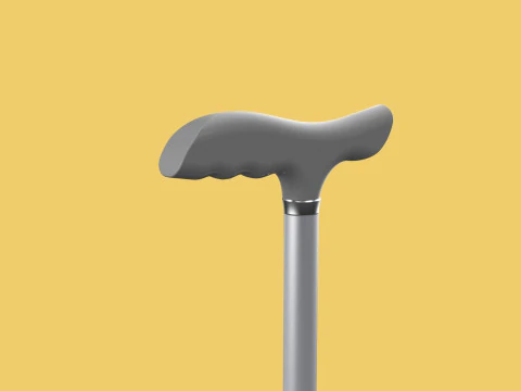 AUX&Iacute;LIO DE CAMINHADA RETR&Aacute;TIL IDOSOS ADULTOS VARA CANA POLE GAIT STAND Modelo 3D
