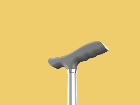 RETRACTABLE WALKING AID ELDERLY ADULT STICK CANE POLE GAIT STAND Model 3D