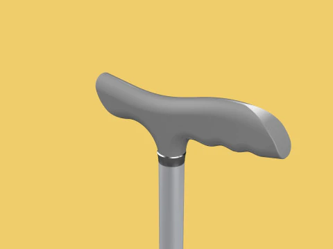 AUX&Iacute;LIO DE CAMINHADA RETR&Aacute;TIL IDOSOS ADULTOS VARA CANA POLE GAIT STAND Modelo 3D
