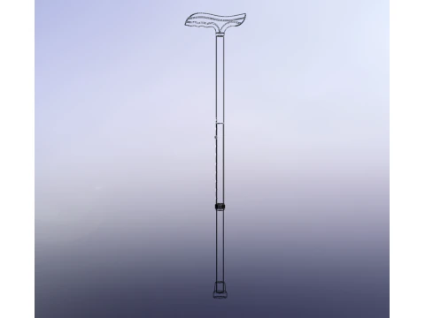 AUX&Iacute;LIO DE CAMINHADA RETR&Aacute;TIL IDOSOS ADULTOS VARA CANA POLE GAIT STAND Modelo 3D
