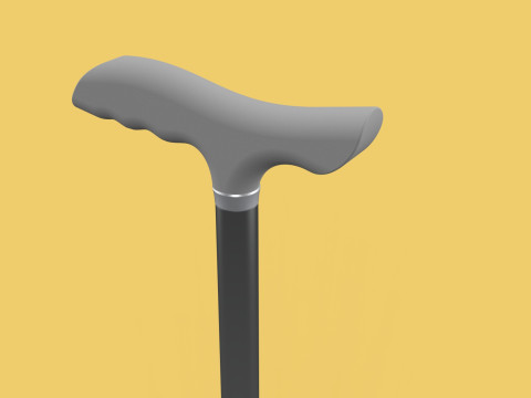 WALKING CANE QUADRIPOD AID ELDERLY STICK POLE QUAD FEET 4 LEG 3D 모델