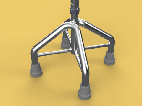 WALKING CANE QUADRIPOD AID ELDERLY STICK POLE QUAD FEET 4 LEG 3D 모델