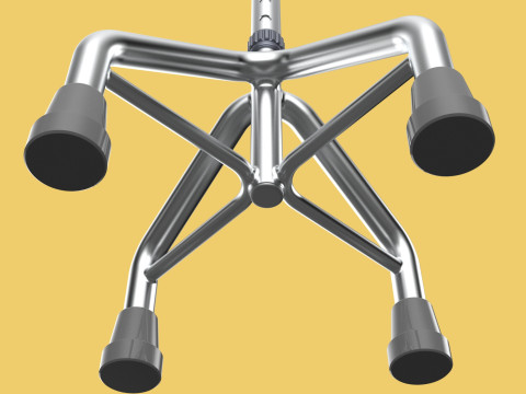 WALKING CANE QUADRIPOD AID ELDERLY STICK POLE QUAD FEET 4 LEG 3D 모델
