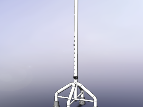 WALKING CANE QUADRIPOD AID ELDERLY STICK POLE QUAD FEET 4 LEG 3D 모델
