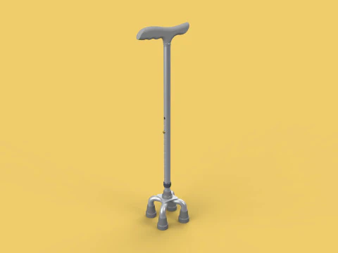 LASKA DO chodzenia na quadach POMOC NA CZTERY NOGI DLA OS&Oacute;B STARSZYCH ŁAŃCUCH STOPY CZTERY NOGI Model 3D