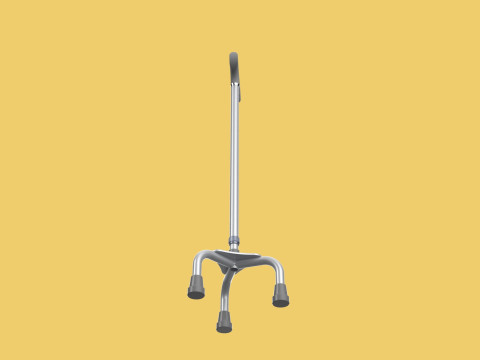 TRIPOD WALKING CANE AID ELDERLY STICK POLE GAIT 3 FEET LEG FOOT Modelo 3D