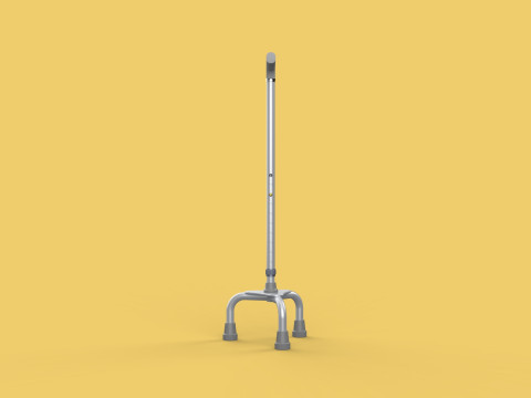 TRIPOD WALKING CANE AID ELDERLY STICK POLE GAIT 3 FEET LEG FOOT Modelo 3D