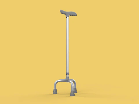 TRIP&Eacute; BANDA DE CAMINHADA IDOSOS VARA POLO MARCHA 3 P&Eacute;S PERNA P&Eacute; Modelo 3D