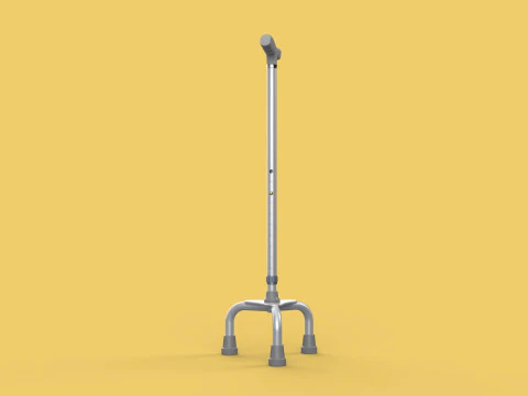 TRIP&Eacute; BANDA DE CAMINHADA IDOSOS VARA POLO MARCHA 3 P&Eacute;S PERNA P&Eacute; Modelo 3D