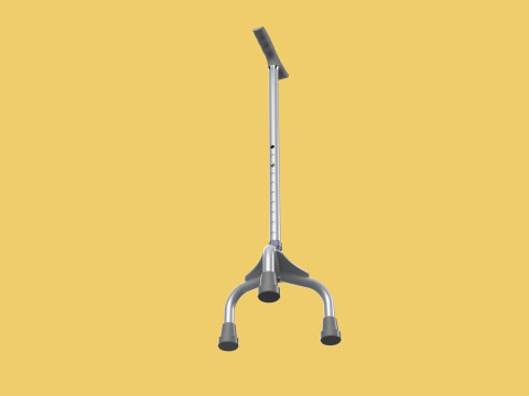 TRIPOD WALKING CANE AID ELDERLY STICK POLE GAIT 3 FEET LEG FOOT Modelo 3D