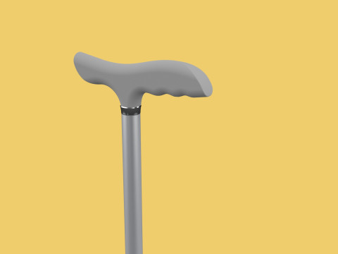 TRIPOD WALKING CANE AID ELDERLY STICK POLE GAIT 3 FEET LEG FOOT Modelo 3D