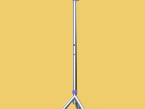 ELDERLY TRIPOD WALKING CANE AID SENIOR STICK POLE GAIT THREE LEG Modello 3D