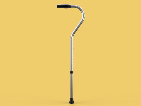 STANDARD WALKING CANE AIDS ELDERLY SENIOR STICK TREKKING POLE Modèle 3D