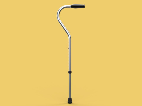 STANDARD WALKING CANE AIDS ELDERLY SENIOR STICK TREKKING POLE Modèle 3D