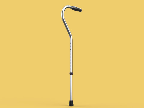 STANDARD WALKING CANE AIDS ELDERLY SENIOR STICK TREKKING POLE Modèle 3D