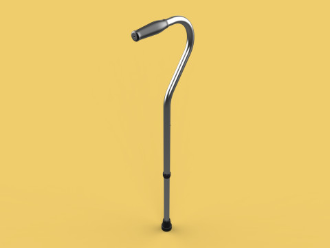 STANDARD WALKING CANE AIDS ELDERLY SENIOR STICK TREKKING POLE Modèle 3D