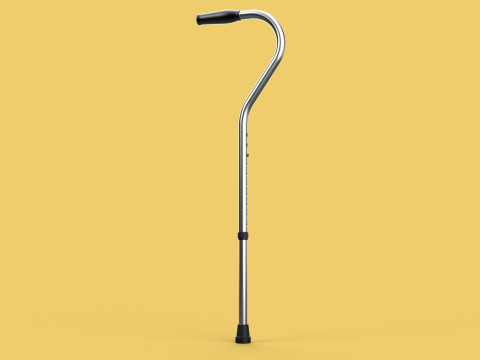 STANDARD WALKING CANE AIDS ELDERLY SENIOR STICK TREKKING POLE Modèle 3D