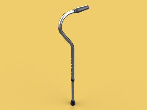 STANDARD WALKING CANE AIDS ELDERLY SENIOR STICK TREKKING POLE Modèle 3D
