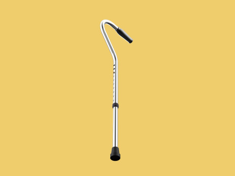 STANDARD WALKING CANE AIDS ELDERLY SENIOR STICK TREKKING POLE Modèle 3D