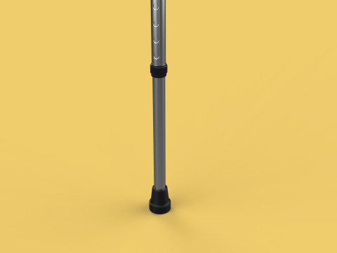 STANDARD WALKING CANE AIDS ELDERLY SENIOR STICK TREKKING POLE Modèle 3D