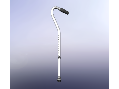 STANDARD WALKING CANE AIDS ELDERLY SENIOR STICK TREKKING POLE Modèle 3D