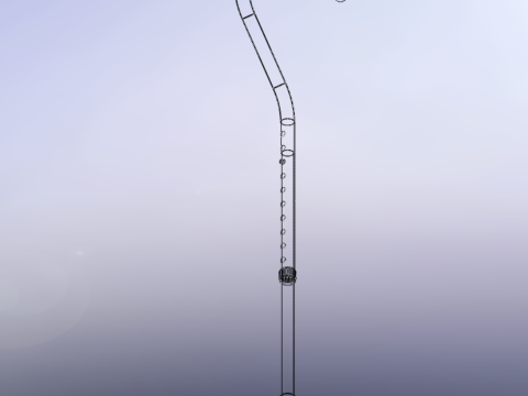 STANDARD WALKING CANE AIDS ELDERLY SENIOR STICK TREKKING POLE Modèle 3D