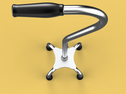 STANDARD QUADRIPOD WALKING CANE AID ELDERLY STICK POLE QUAD LEG 3Dモデル