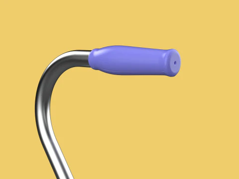 STANDARD TRIPOD WALKING CANE AID ELDERLY STICK POLE GAIT 3 LEG 3D Model