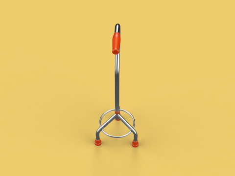 STANDARD WALKING CANE AID ELDERLY TRIPOD STICK POLE GAIT 3 LEG 3D Модель