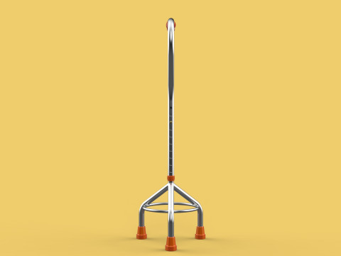 STANDARD WALKING CANE AID ELDERLY TRIPOD STICK POLE GAIT 3 LEG 3D Модель