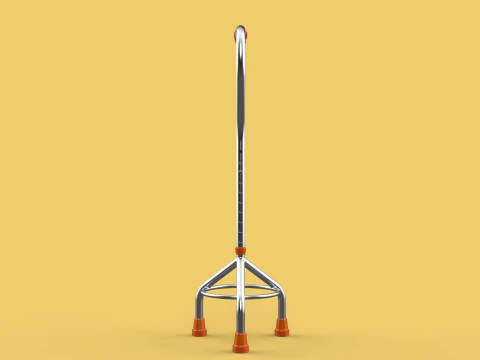 STANDARD WALKING CANE AID ELDERLY TRIPOD STICK POLE GAIT 3 LEG 3D Model