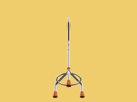 STANDARD WALKING CANE AID ELDERLY TRIPOD STICK POLE GAIT 3 LEG 3D Модель