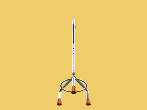 STANDARD WALKING CANE AID ELDERLY TRIPOD STICK POLE GAIT 3 LEG 3D Model