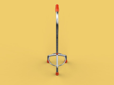 STANDARD WALKING CANE AID ELDERLY TRIPOD STICK POLE GAIT 3 LEG 3D Модель