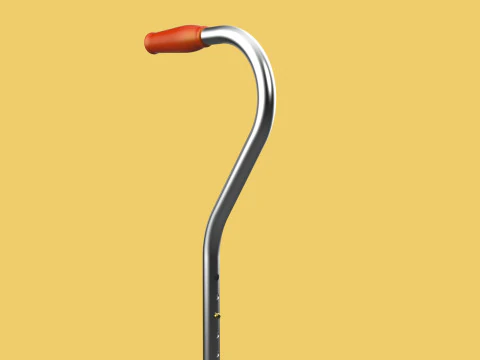 STANDARD WALKING CANE AID ELDERLY TRIPOD STICK POLE GAIT 3 LEG 3D Model