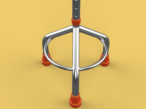 STANDARD WALKING CANE AID ELDERLY TRIPOD STICK POLE GAIT 3 LEG 3D Модель