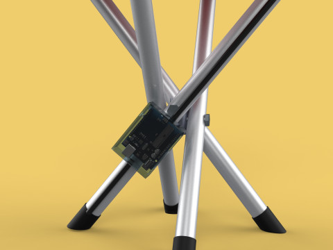 SMART ASSISTIVE BLIND STICK WALKING CANE WITH FOLDING SEAT CHAIR 3D Модель