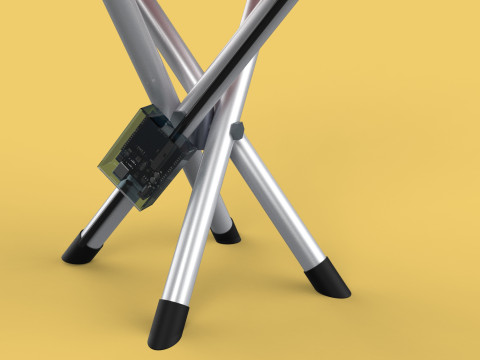 SMART ASSISTIVE BLIND STICK WALKING CANE WITH FOLDING SEAT CHAIR 3D Модель