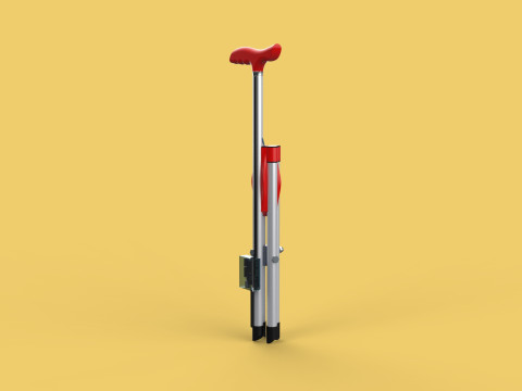 SMART ASSISTIVE BLIND STICK WALKING CANE WITH FOLDING SEAT CHAIR 3D Модель