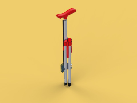 SMART ASSISTIVE BLIND STICK WALKING CANE WITH FOLDING SEAT CHAIR 3D Модель