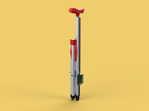 SMART ASSISTIVE BLIND STICK WALKING CANE WITH FOLDING SEAT CHAIR 3D Модель