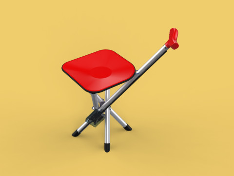 SMART ASSISTIVE BLIND STICK WALKING CANE WITH FOLDING SEAT CHAIR 3D Модель