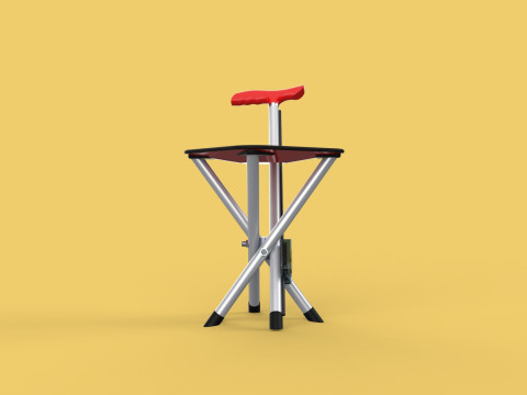 SMART ASSISTIVE BLIND STICK WALKING CANE WITH FOLDING SEAT CHAIR 3D Модель