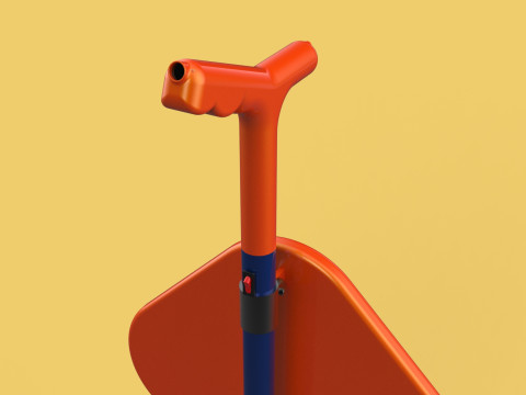 SMART BLIND STICK POLE WALKING CANE FOLDING SEAT CHAIR STOOL AID 3D 모델