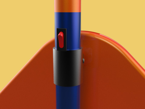 SMART BLIND STICK POLE WALKING CANE FOLDING SEAT CHAIR STOOL AID 3D 모델