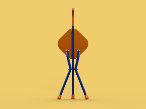 SMART BLIND STICK POLE WALKING CANE FOLDING SEAT CHAIR STOOL AID 3D 모델